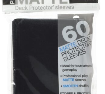 Ultra Pro 60ct Pro-Matte Black Small Deck Protectors, black, small