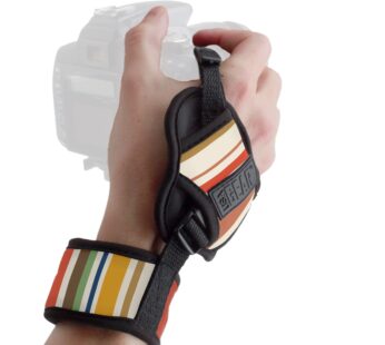 USA GEAR DualGRIP Professional Grip Camera Hand Strap with Neoprene Design and Metal Plate