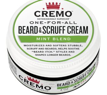 Cremo Beard & Scruff Cream, Wild Mint, 4 Ounce (Pack of 1) – Soothe Beard Itch, Condition