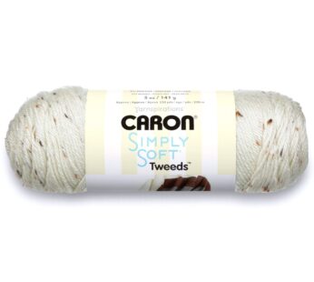 Caron Simply Soft Tweeds Yarn, 5 oz, Gauge 4 Medium, Off White