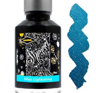 Diamine Fountain Pen Bottled Ink, 50ml – Shimmering Blue Lightning