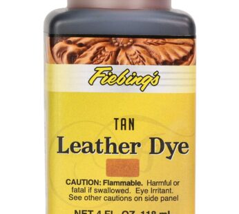 Fiebing’s Leather Dye 4oz Tan – alcohol based penetrating & permanent leather dye