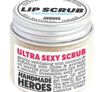 Handmade Heroes 100% Natural Lip Scrub, Vegan Conditioning Coconut Exfoliator – Gentle Exf
