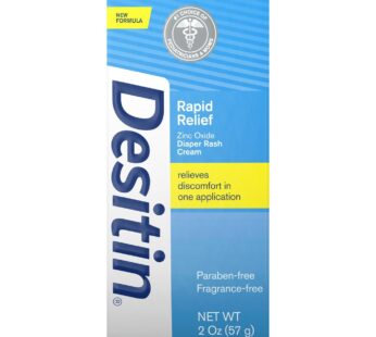 Desitin Rapid Relief Creamy Zinc Oxide Diaper Rash Cream (Pack of 3)