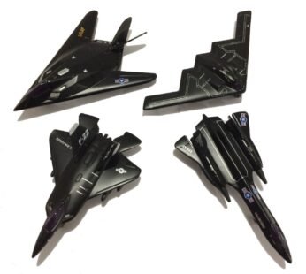 Die Cast Metal 4.5″ Stealth Bomber Jets with Pullback Action. B2 Bomber, SR-71 Blackbird