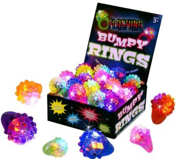 Kangaroo 18-Pack LED Light Up Rings | Neon Glow Rings for Kids & Adults | Party Favors for