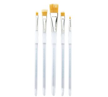 Aqualon Royal & Langnickel Wisp Flat Artist Brush Set, 5-Piece