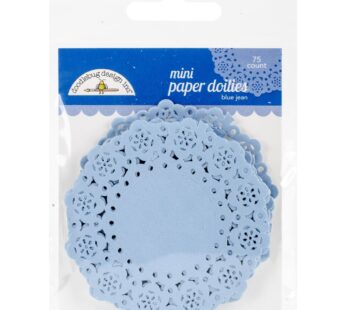 Doodlebug Mini Doilies (75 Pack), Blue Jean