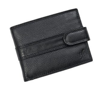 STARHIDE Mens Luxury Quality Black Leather Tri-fold Wallet Purse Coin Pocket #1120