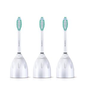 Philips Sonicare Genuine E-Series Replacement Toothbrush Heads, 3 Brush Heads, White, HX70
