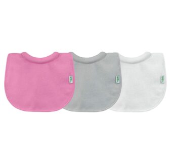 green sprouts Stay-dry Milk Catcher Bibs (3 Pack) | Collar absorbs milk to prevent rashes