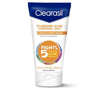 Clearasil Stubborn Acne Control 5in1 Exfoliating Wash, Maximum Strenght with 2% Salicylic