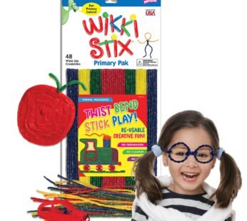 WIKKI STIX Arts & Crafts for Kids Primary Park of 48 Reusable Waxed Yarn Strands; Perfect