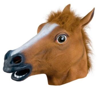 REYINL Kingmys KINGMYS Latex Horse Head Mask (Brown Horse Mask)