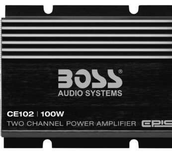 BOSS Audio Systems CE102 2 Channel Car Amplifier – 100 Watts, Full Range, Class A/B, IC (I