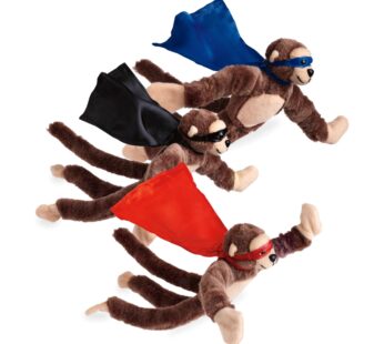 Set of 3 Flying Flingshot Howler Monkeys Plush Toys with Sound, 11.5”H