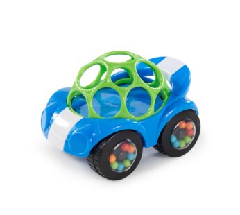 Bright Starts Oball Easy Grasp Rattle & Roll Toy Sports Car BPA-Free Infant Crawling Toy,