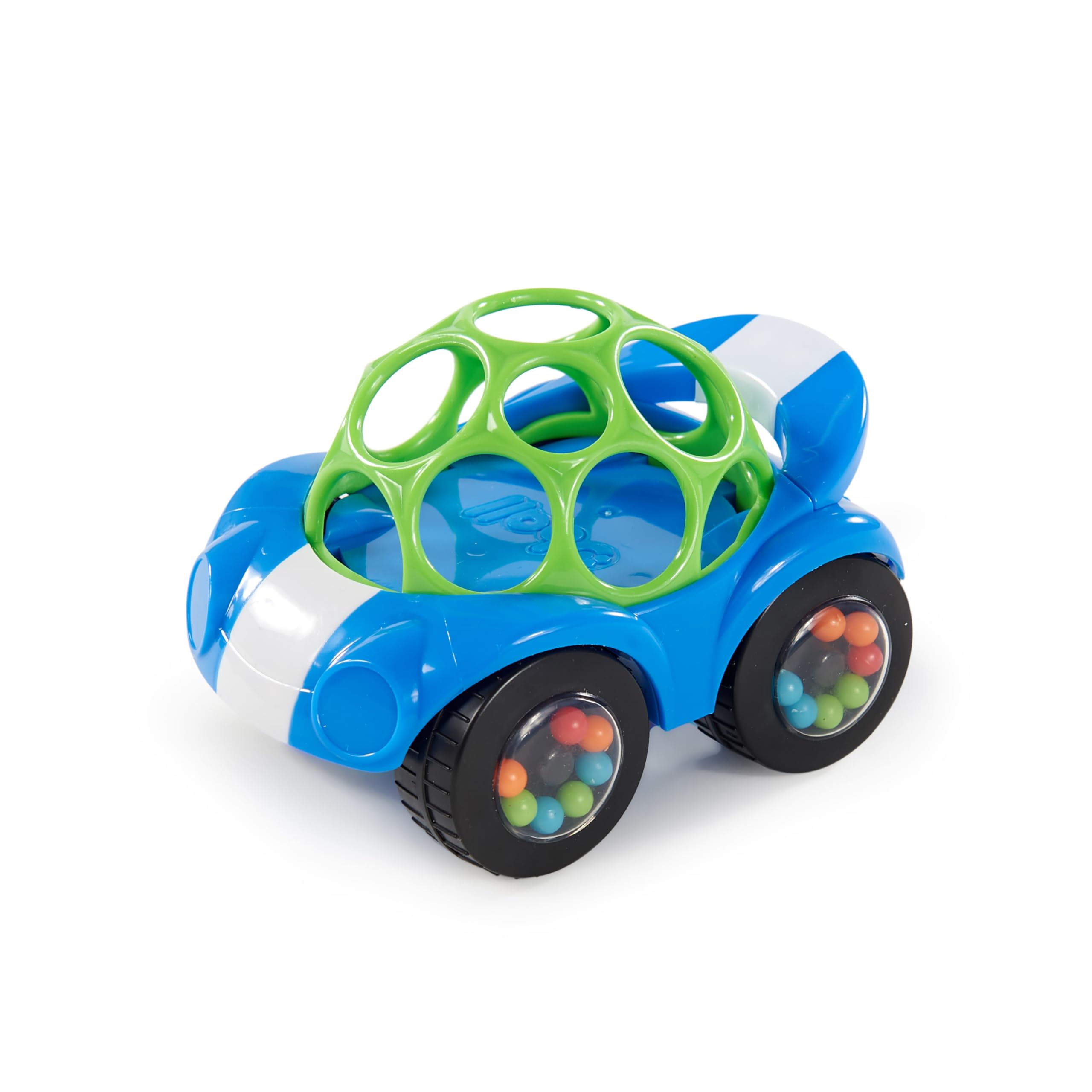 Bright Starts Oball Easy Grasp Rattle & Roll Toy Sports Car BPA-Free Infant Crawling Toy,
