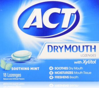 ACT Dry Mouth Soothing Mint Lozenges 18 ea (Pack of 3)