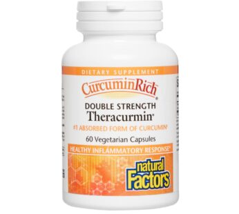 Natural Factors, CurcuminRich Double Strength Theracurmin, 60 mg, Just 1 Capsule Daily, Fo