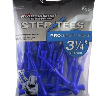 Pride Professional Tee System Two Piece Step Tee, 50 Count, 3-1/4 inch (Blue)
