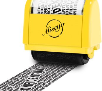 Miseyo Wide Roller Stamp Identity Theft Stamp 1.5 Inch Perfect for Privacy Protection – Ye