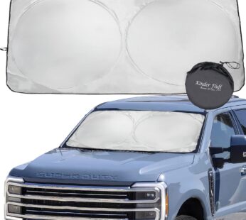 kinder Fluff Windshield Sun Shade – The Only Certified Car Window Shades Blocking 99.9% UV