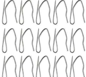 58 Pcs Metal Curtain Hooks, Nydotd Silver Rustproof Stainless Steel Plated Nickel Hooks He