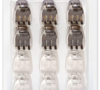 Scunci Effortless Beauty Thick Hair Mini Jaw Clips, 1 cm, (Pack of 18)