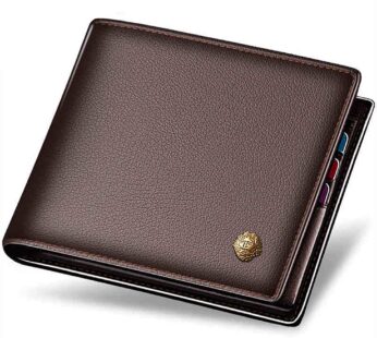LAORENTOU Men’s Wallets Genuine Leather Mens Bifold Wallets with Zipper Coin Pocket Casual