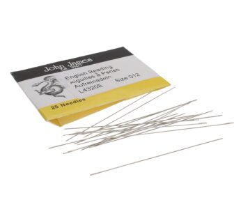 John James English Beading Needles – Size 12, Pack of 25 – Made in England – Use For Loom