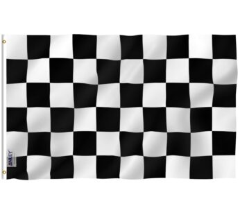 ANLEY Fly Breeze 3×5 Foot Checkered Flag – Vivid Color and Fade proof – Canvas Header and
