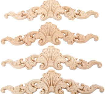 MUXSAM Wood Carved Onlays Appliques, Clear Carving Details Overlay Craft Decals for Cabine