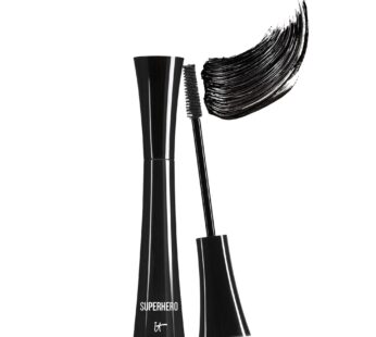IT Cosmetics Superhero Mascara Super Elastic Stretch Black Mascara for Volume & Length –