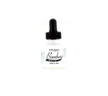 Dr. Ph. Martin’s Bombay India Ink (8BY) Ink Bottle, 1.0 oz, White, 1 Bottle