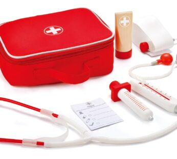 Award Winning Hape Doctor on Call Wooden Toddler Role Play and Accessory Set Red, L: 7.5,