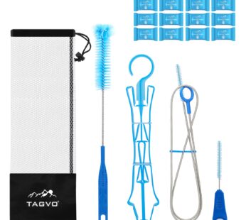 TAGVO Hydration Bladder Cleaning Kit, 6 in 1 Water Bladder Cleaner Set – 3 Brushes, Collap