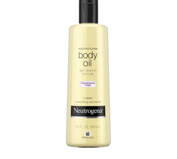 Neutrogena Fragrance-Free Lightweight Body Oil for Dry Skin, Sheer Moisturizer in Light Se