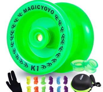 MAGICYOYO Responsive YoYo K1 Plus Glow in The Dark Green Yoyo for Beginner Kids, Plastic A