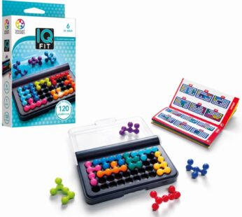 SmartGames IQ Fit – a fun 3D travel game for ages 6-adult featuring 120 challenges