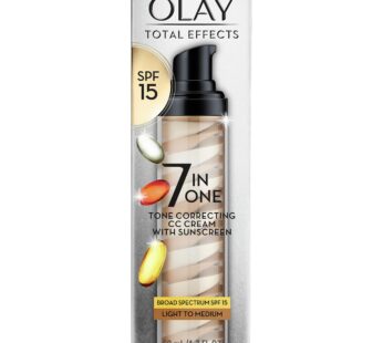 Olay Total Effects Tone Correcting Face Moisturizer with Sunscreen SPF 15, Light to Medium