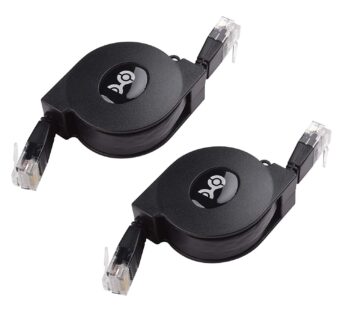 Cable Matters 2-Pack Retractable Ethernet Cable 3ft (Retractable Cat 5e Cable, Retractable