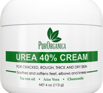 PurOrganica Urea 40% Cream Made in USA Foot Cream for Thick, Cracked, Rough, Dead & Dr