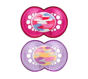 MAM Camo Sterilizing Pacifier Case, 16 Plus Months, Baby Girl, Best for Breastfed Babies,