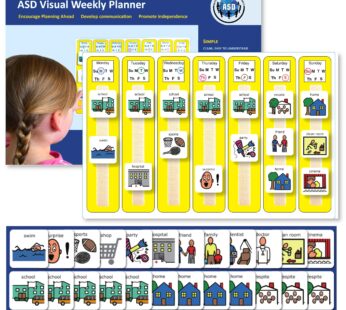 Kids Calendar Visual Schedule Autism Premium Durable Plastic Calendar Pocket Chart S