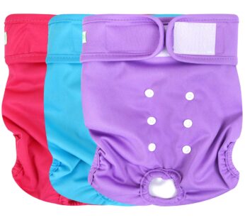 wegreeco Washable Reusable Premium Female Dog Diapers, Small Medium Large Size,for Female