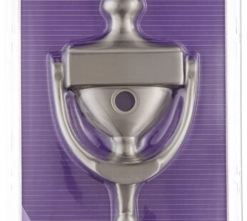 Hillman 852725 Satin Door Knocker, 7″, Nickel with Viewer