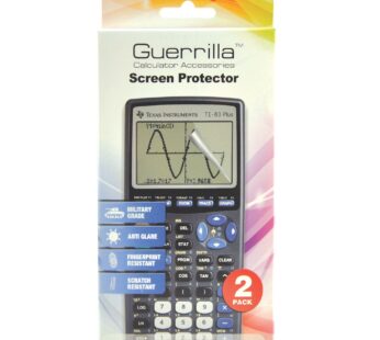 Guerrilla TI83SP Military Grade Screen Protector 2-Pack For Texas Instruments TI 83 Plus G