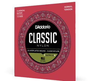 D’Addario Guitar Strings – Classic Nylon Guitar Strings – EJ27N 1/2 Size Classical Guitar