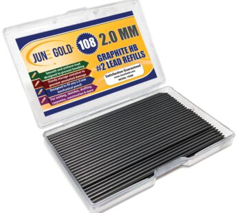 June Gold 108 Pieces, 2.0 mm HB #2 Lead Refills, 90 mm Length, Extra Bold Thickness, Break